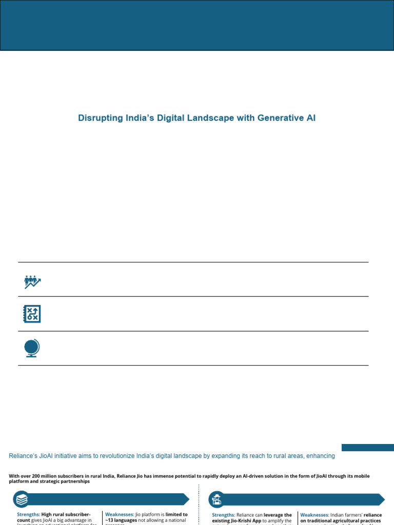 Jio AI: Transforming Rural India’s Education & Agriculture | PDF ...