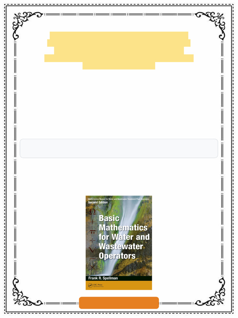 Mathematics Manual for Water and Wastewater Treatment Plant Operators ...