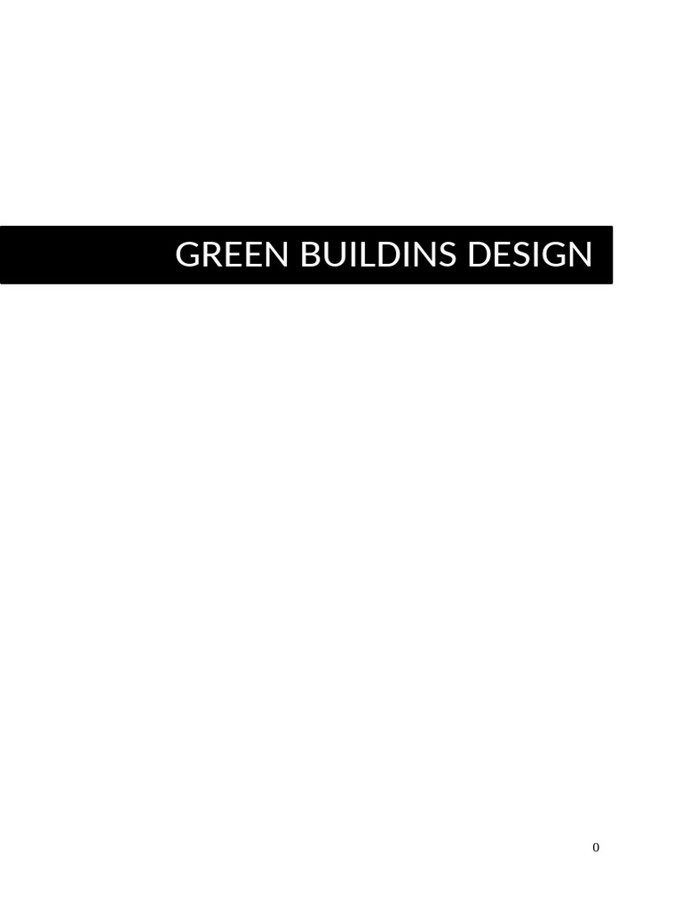 Green Building Design Notes | PDF | Green Building | Recycling