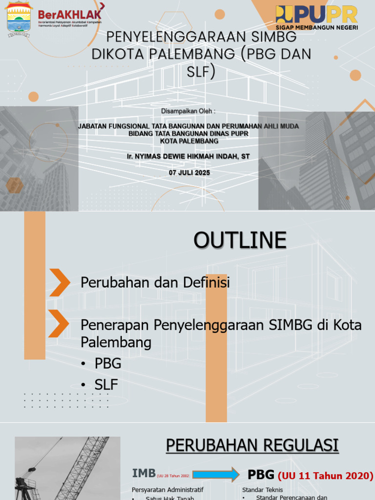 Panduan SIMBG dan PBG Kota Palembang | PDF
