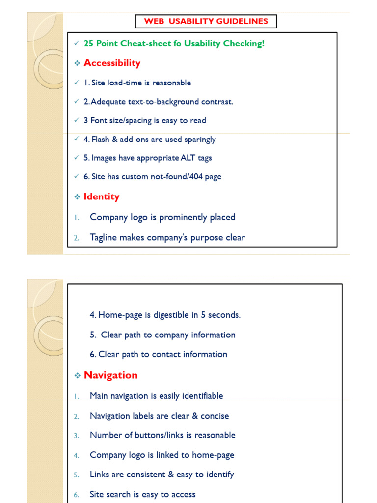 Usability Guidelines for Effective Web Design | PDF | Web Design ...