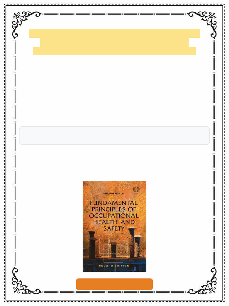 Fundamental Principles of Occupational Health and Safety 2nd Edition ...