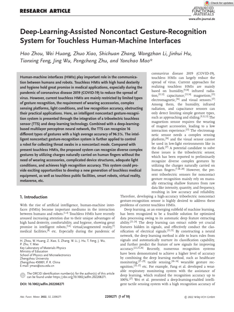 Deep Learning for Touchless Gesture Recognition | PDF | Deep Learning ...
