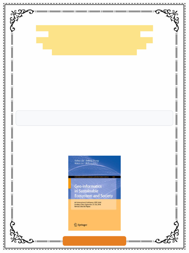Geo informatics in Sustainable Ecosystem and Society 6th International ...