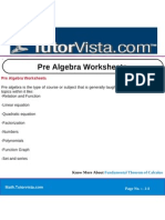 Pre Algebra Worksheets