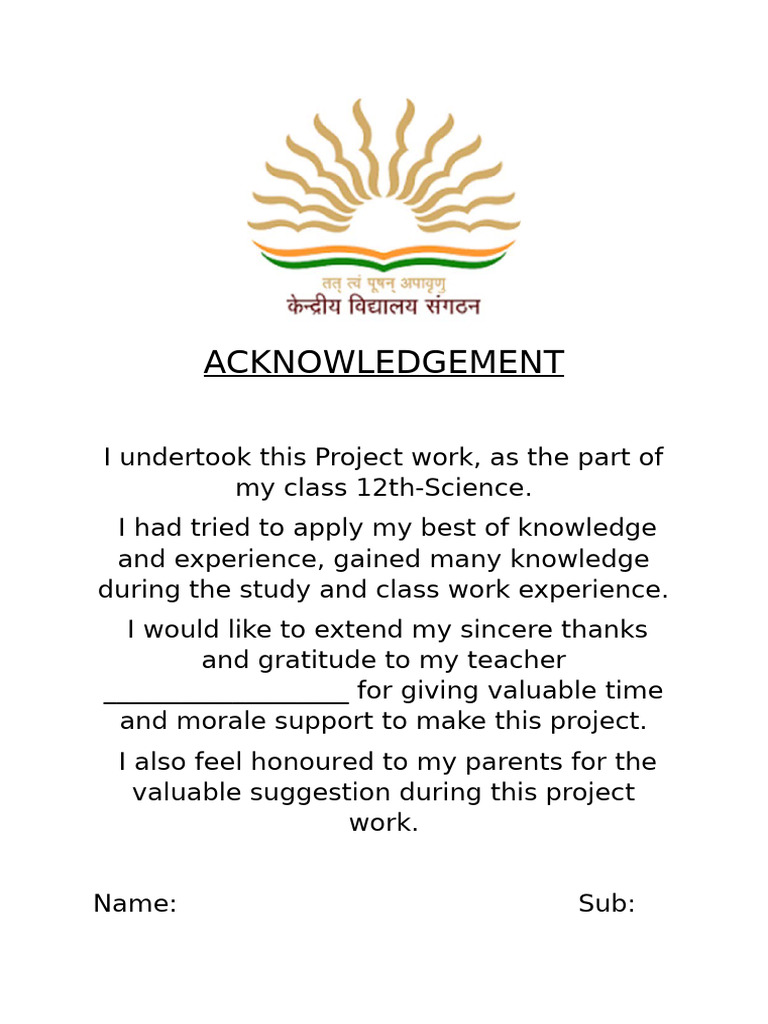 Acknowledgement | PDF