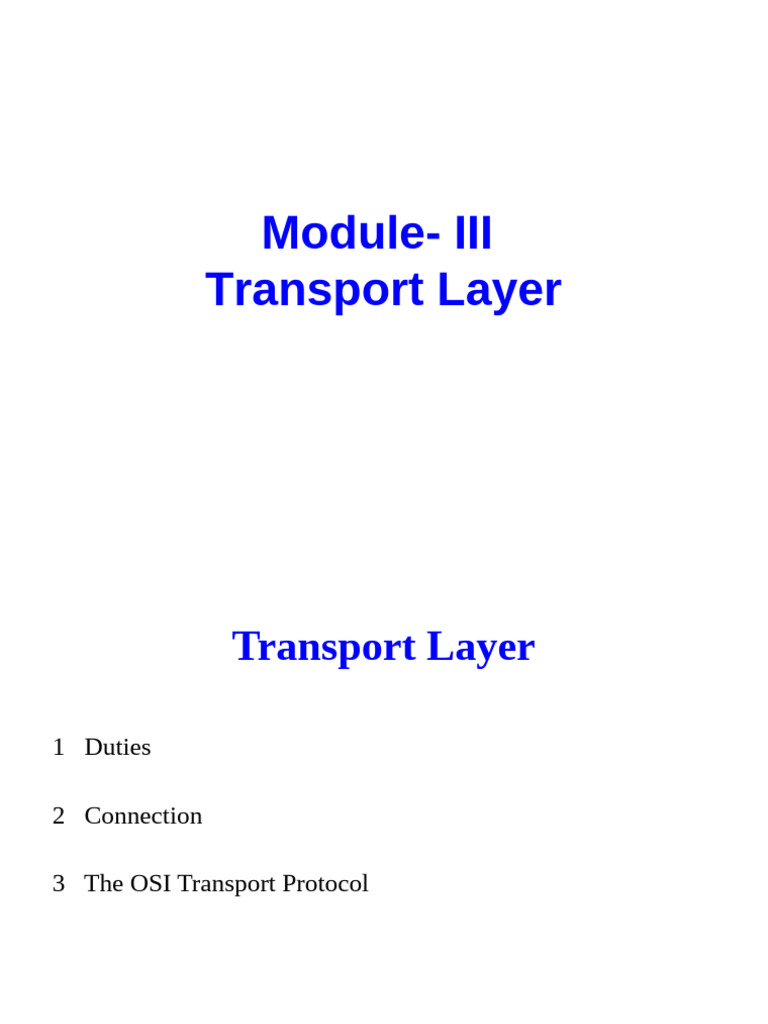 Transport Layer Functions Explained | PDF | Transmission Control ...