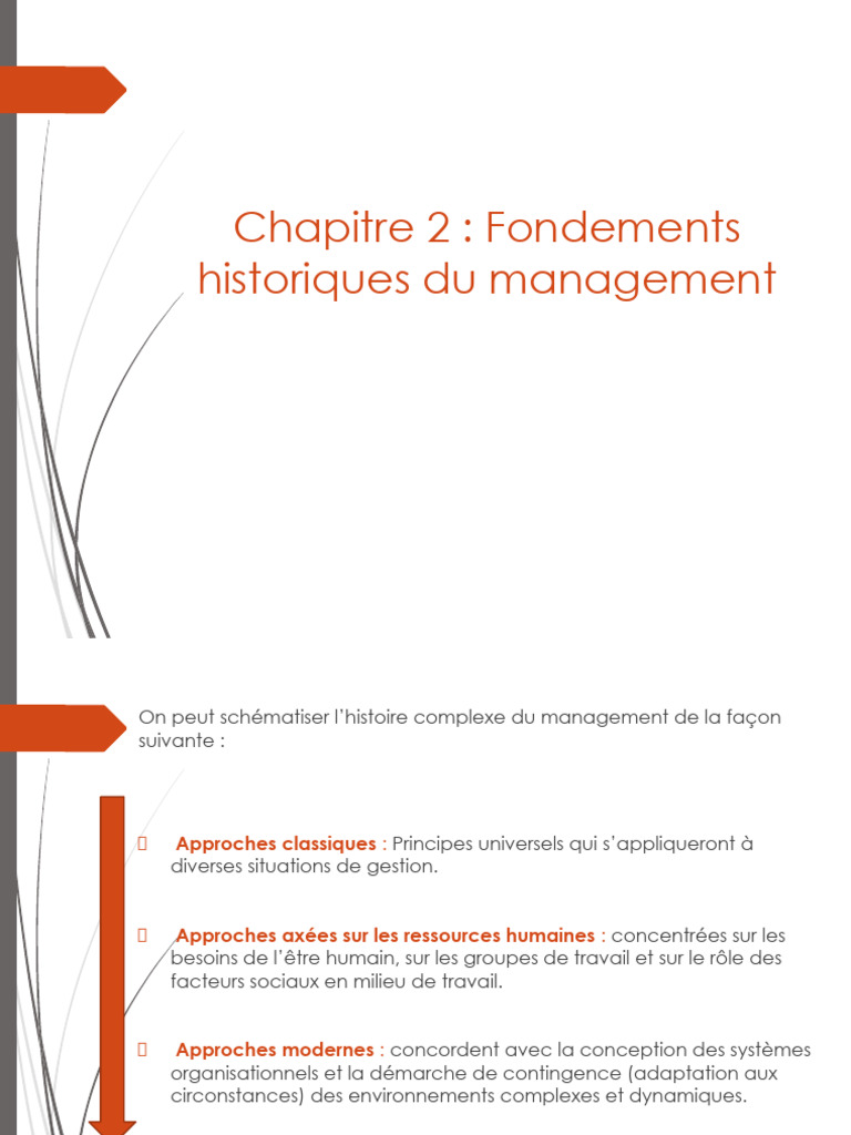 Fondements historiques du management | PDF | Motivation | Motivant
