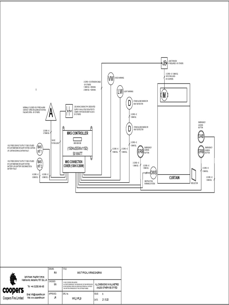 MK5 Wiring Diagram for Fire Systems | PDF | Equipment | Electrical ...