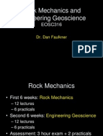 Rock Mechanics and Engineering Geoscience: EOSC316