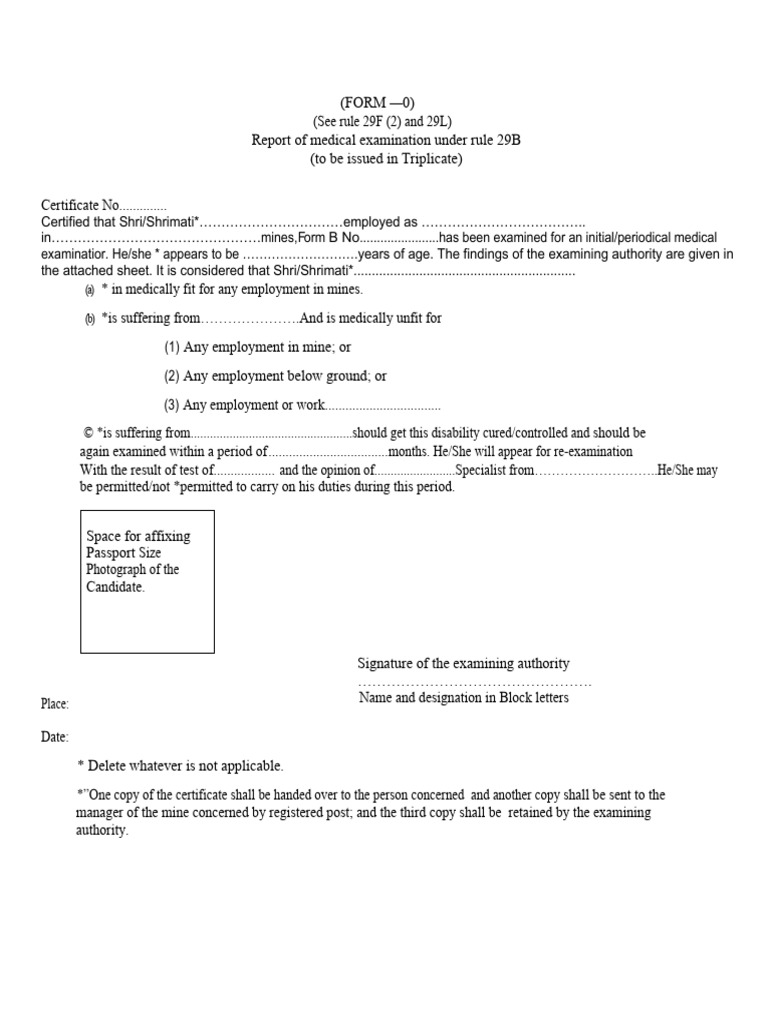 Latest New Medical Blank Form-O DGMS | PDF | Diseases And Disorders ...