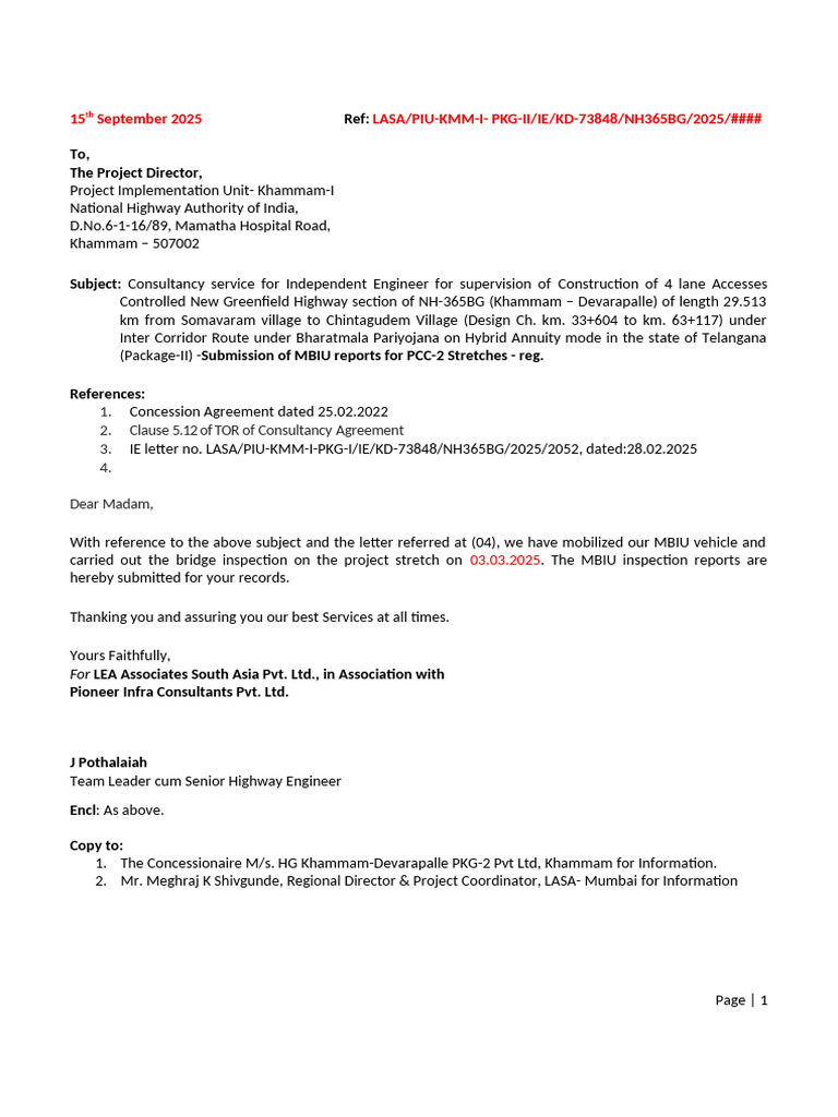 MBIU Report for NH-365BG Bridge Inspection | PDF | Corrosion | Wear