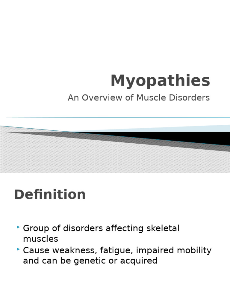 Myopathies Presentation | PDF | Skeletal Muscle | Weakness