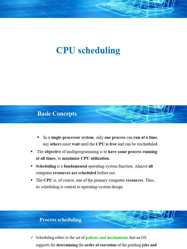CPU Scheduling: Concepts & Strategies | PDF | Scheduling (Computing ...