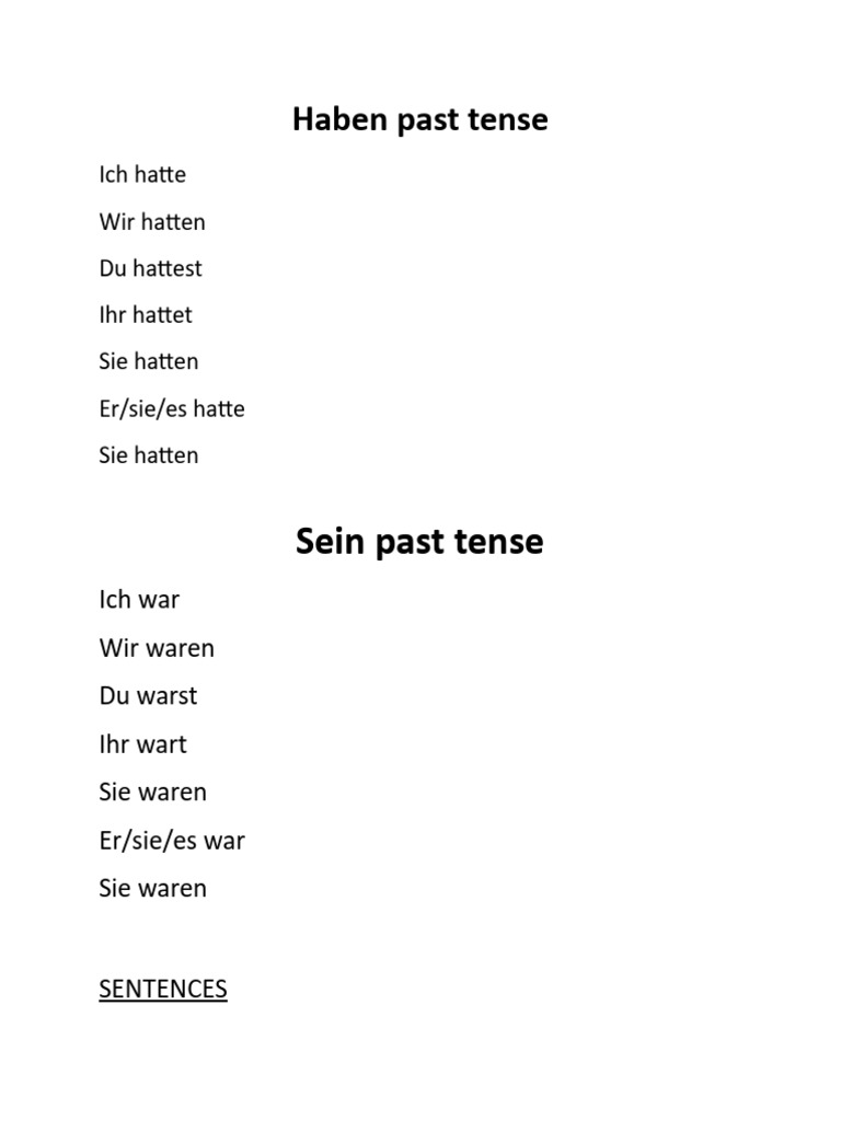 Haben Sein Past Lec 40-42 | PDF