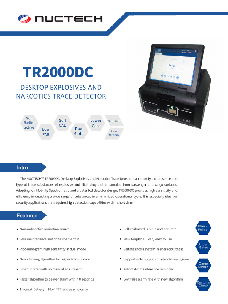 NUCTECH TR2000DC Trace Detector | PDF | Drugs Acting On The Nervous ...