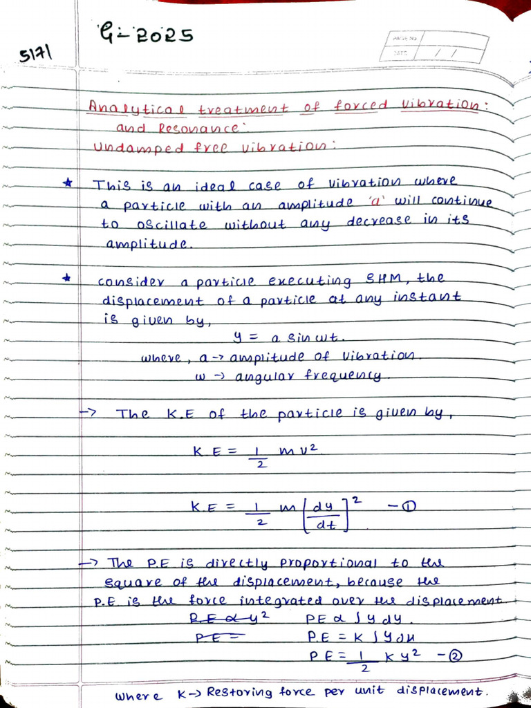 Forced Vibration and Resonance. | PDF