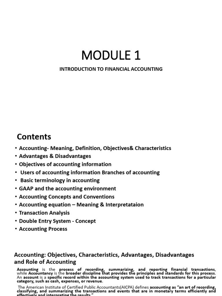 Introduction to Financial Accounting Basics | PDF | Equity (Finance ...