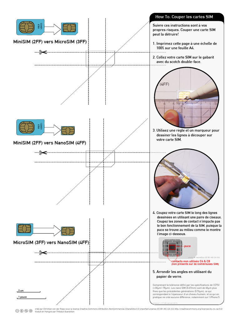 Guide de découpe des cartes SIM | PDF | Télécommunications mobiles ...