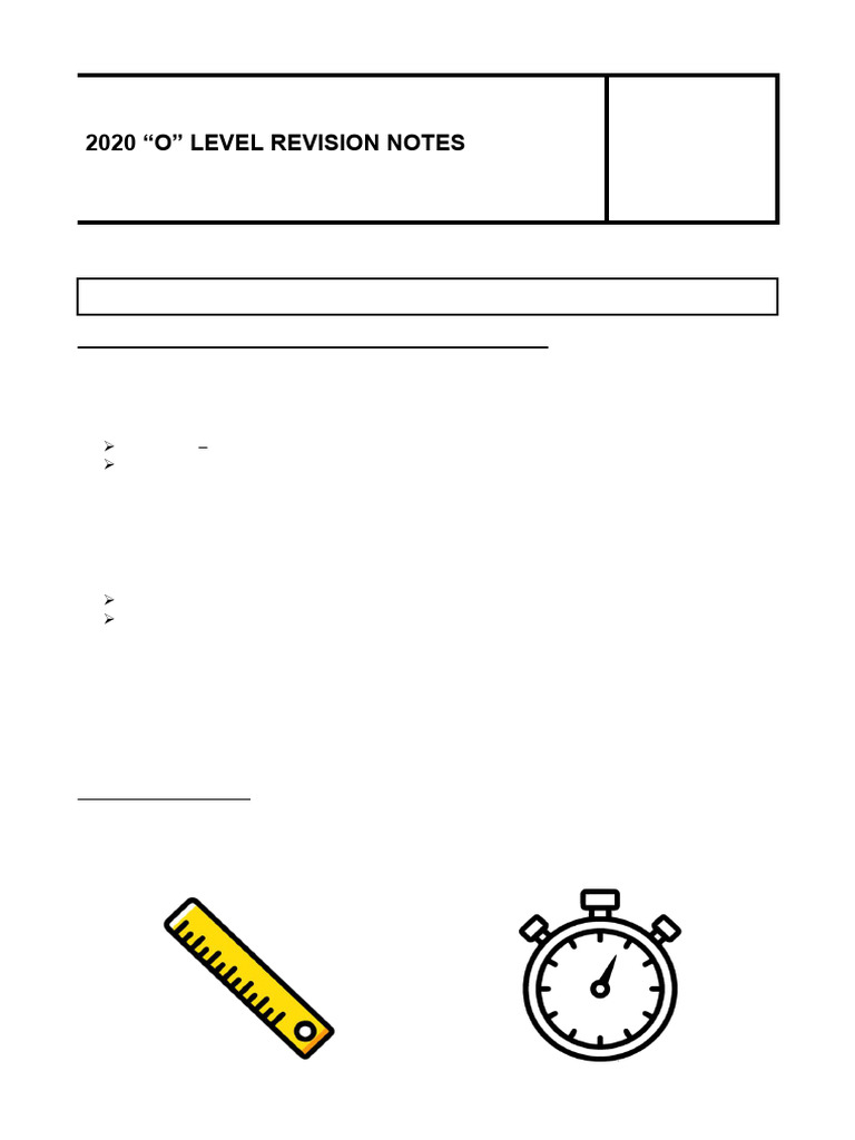 O Level Physics Practical Revision Notes | PDF | Significant Figures ...