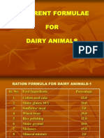 Formulas for Dairy Animal Rations