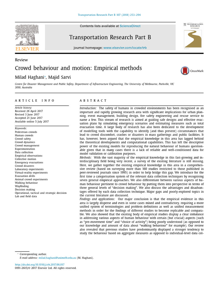 Crowd Behavior | PDF | Experiment | Meta Analysis