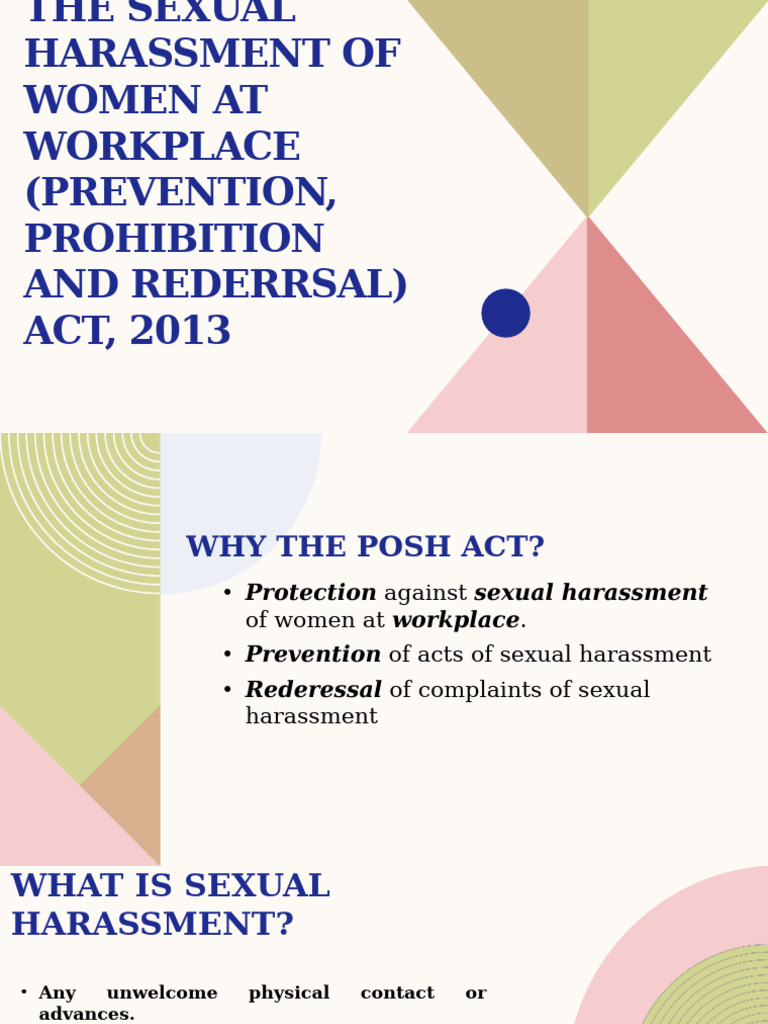 Understanding the PoSH Act 2013 | PDF | Sexual Harassment | Justice