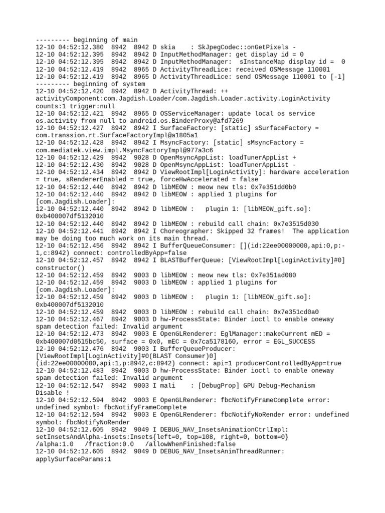 Com - Jagdish.loader Logcat | PDF | Computing Platforms | Computer ...