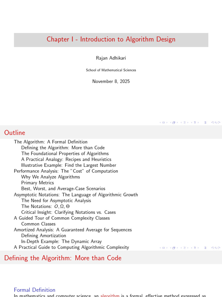 Introduction to Algorithm Design Basics | PDF | Time Complexity ...
