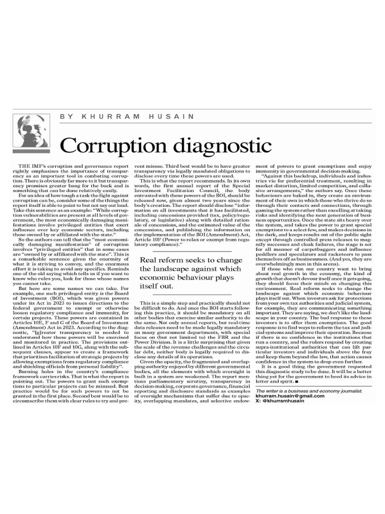 Corruption Diagnostic | PDF