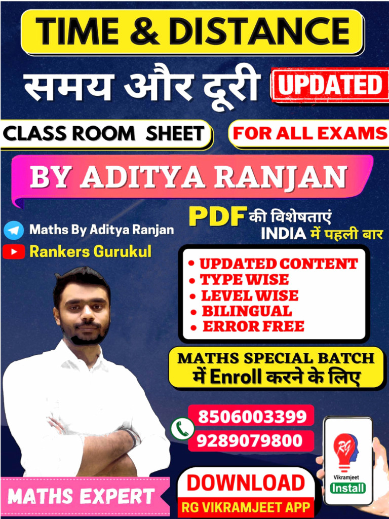 Time & Distance (ClassRoom Sheet)-Processed(Lightpdf.com) | PDF
