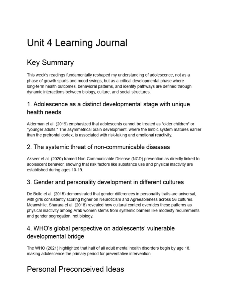 Understanding Adolescent Development Dynamics | PDF | Adolescence | Gender