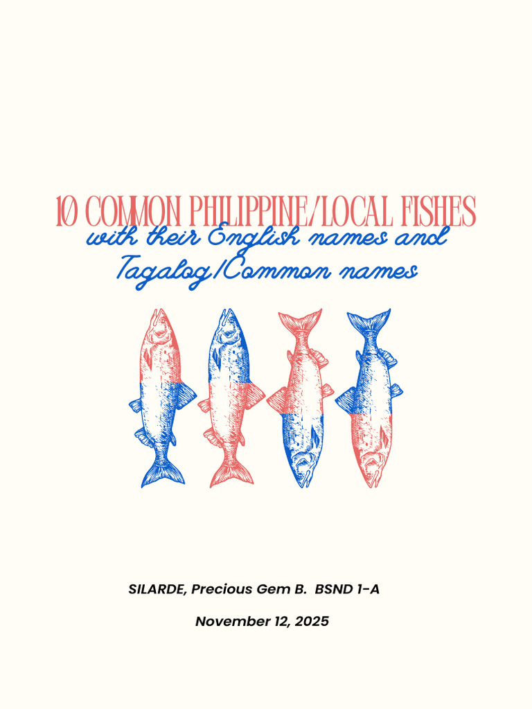 Common Philippine Fish Names Guide | PDF