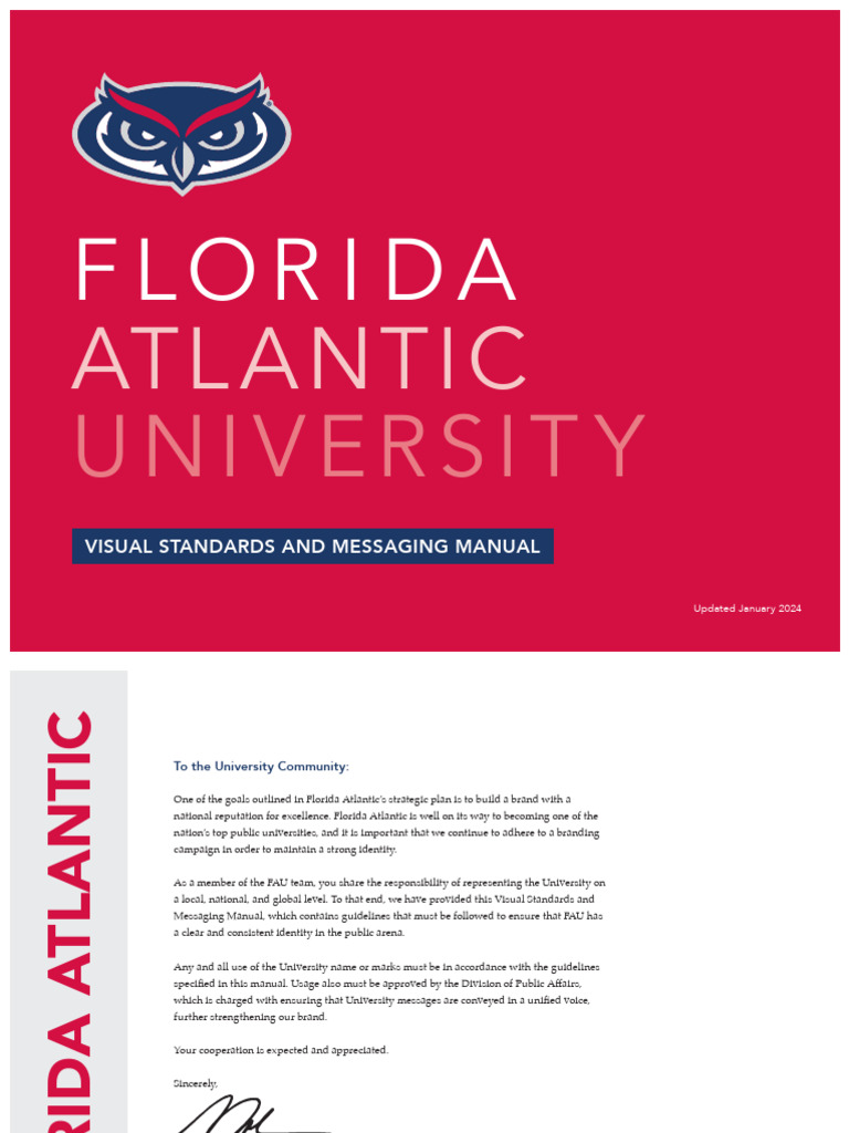 FAU Visual Standards Manual 2024 | PDF | Brand | Logos
