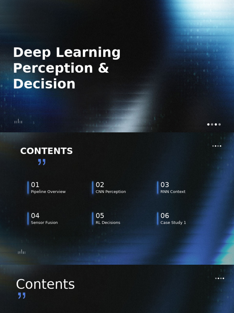 Deep Learning Perception & Decision | PDF | Deep Learning | Perception