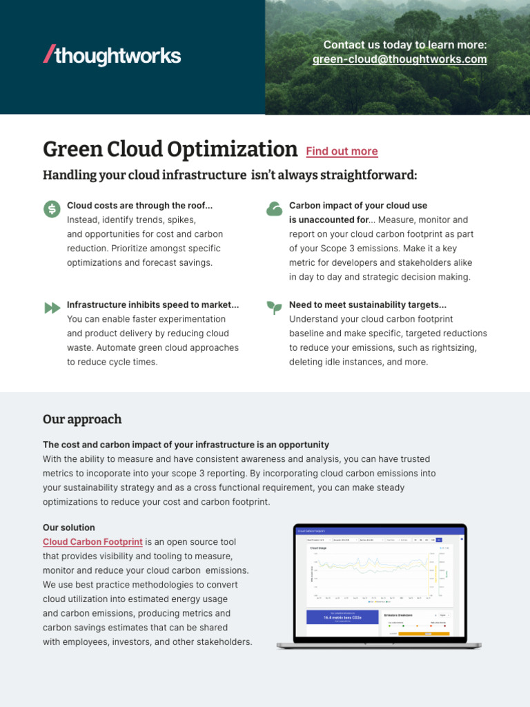 Green Cloud Optimization AWS | PDF | Cloud Computing | Carbon Footprint