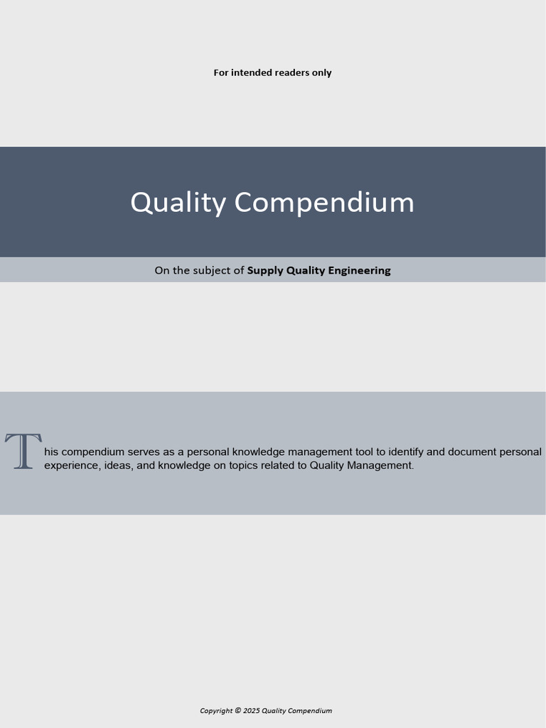 Quality Compendium - Apr 2025 Draft | PDF | Qualia | Experience