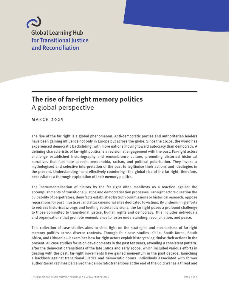 Far-Right Memory Politics Explained | PDF | Far Right Politics ...
