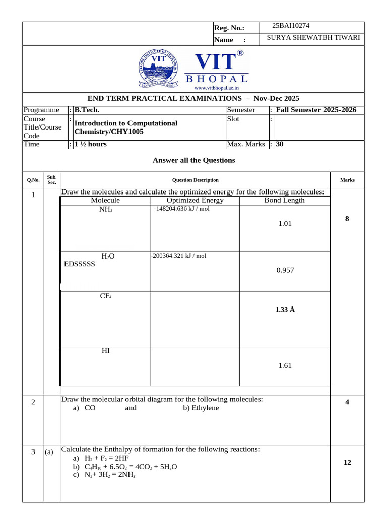 Practical Question Paper (1) (2) (1)-1 | PDF