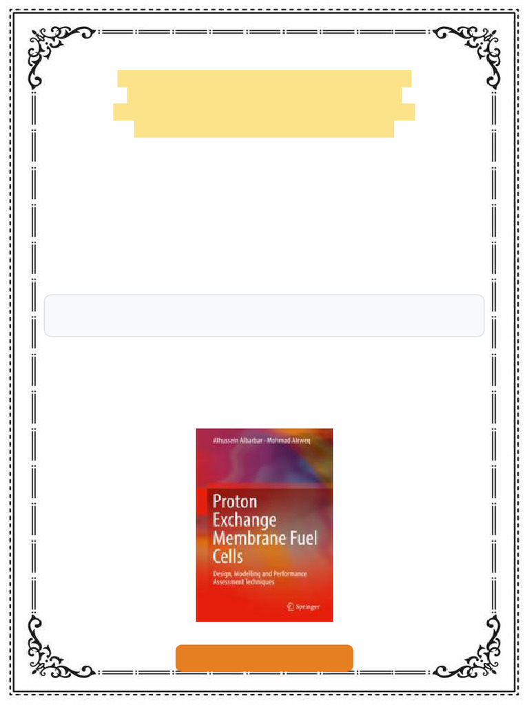 Proton Exchange Membrane Fuel Cells Design Modelling and Performance ...
