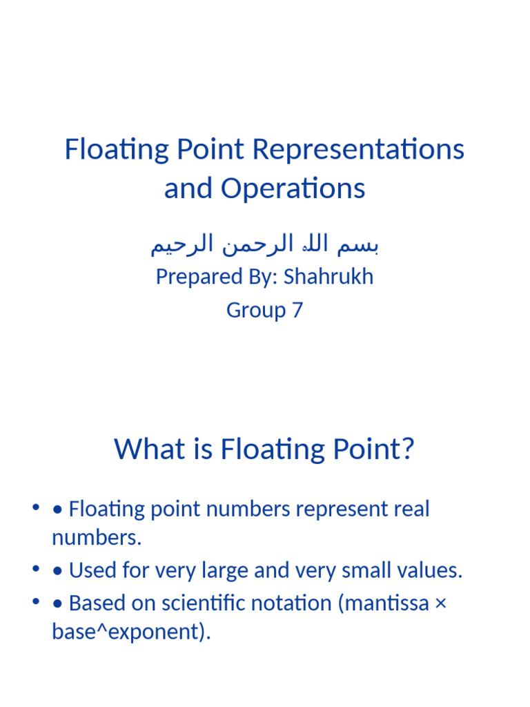 FloatingPoint DetailedSlides Group7 | PDF