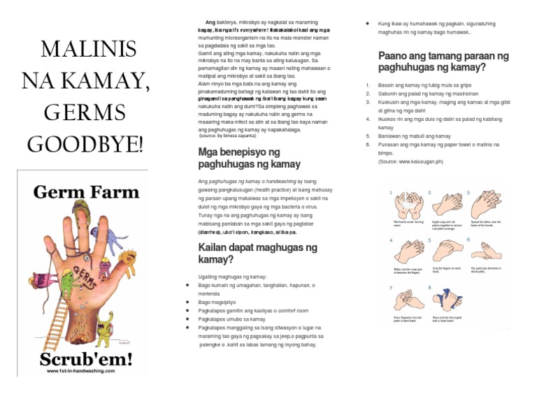 Malinis Na Kamay-Pamphlet | PDF