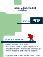 Dependent v. Independent Variables