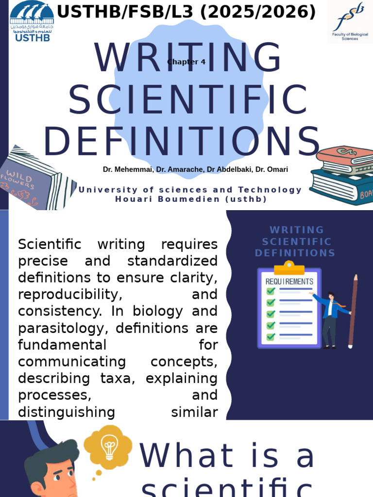 Writing Scientific Definitions in Biology | PDF | Experiment | Definition
