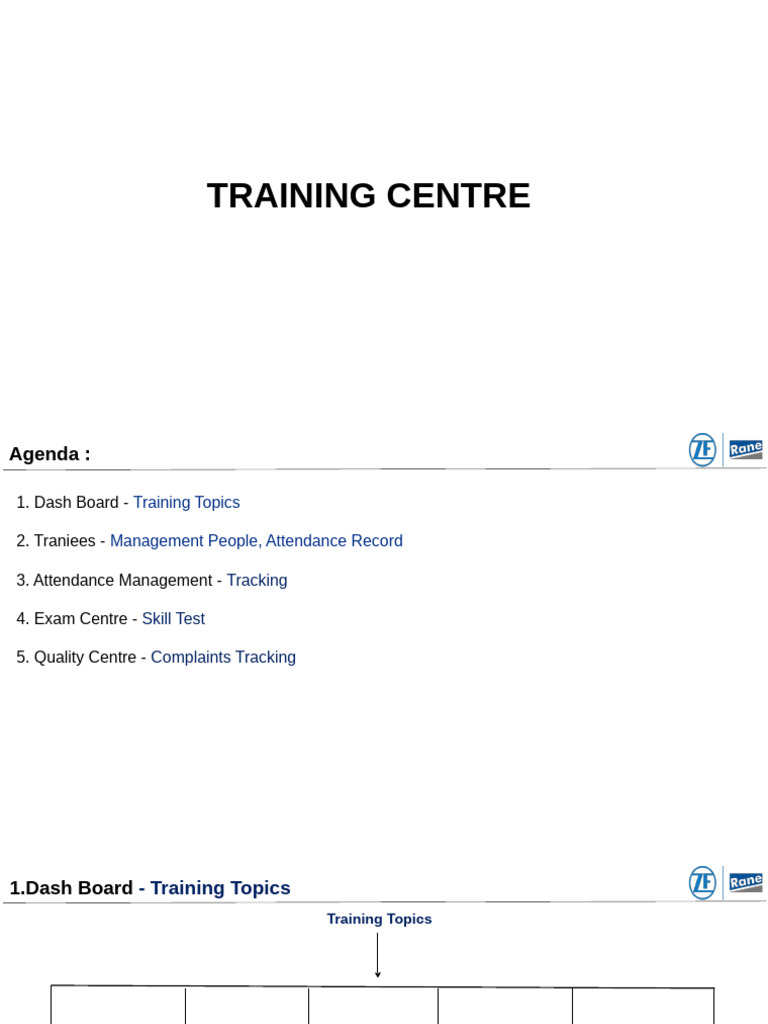 Training Centre Management Overview | PDF | Safety | Accuracy And Precision