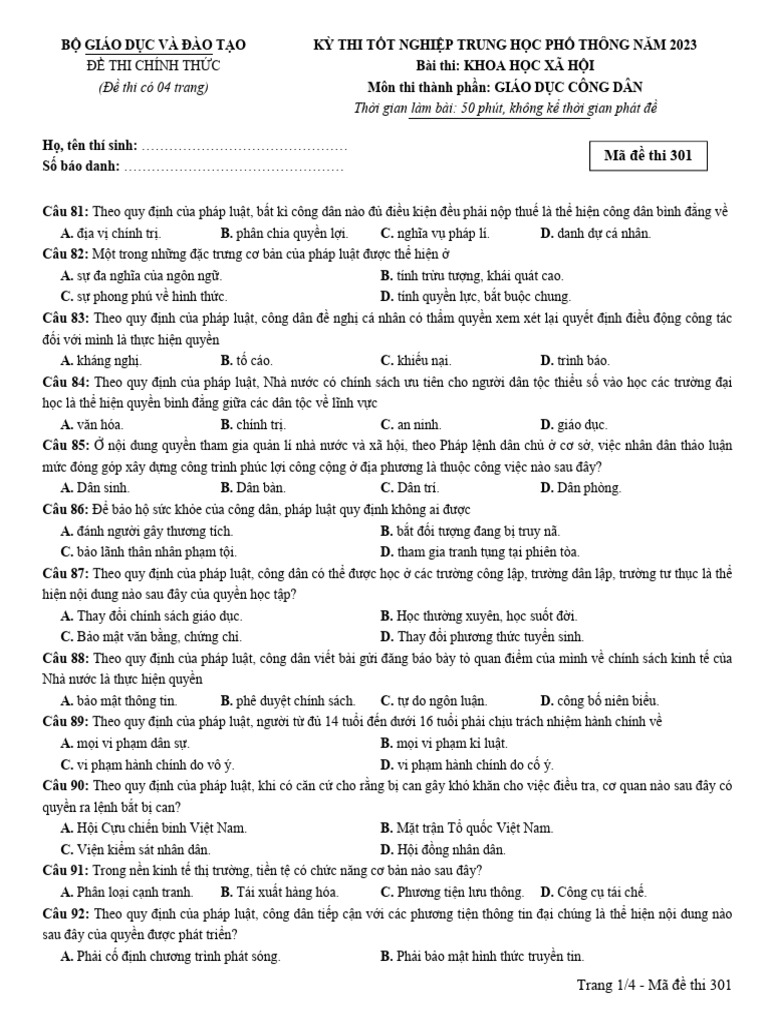 37 - 2023 - Gdcd. 301 | PDF