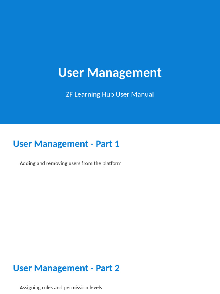 User Management | PDF