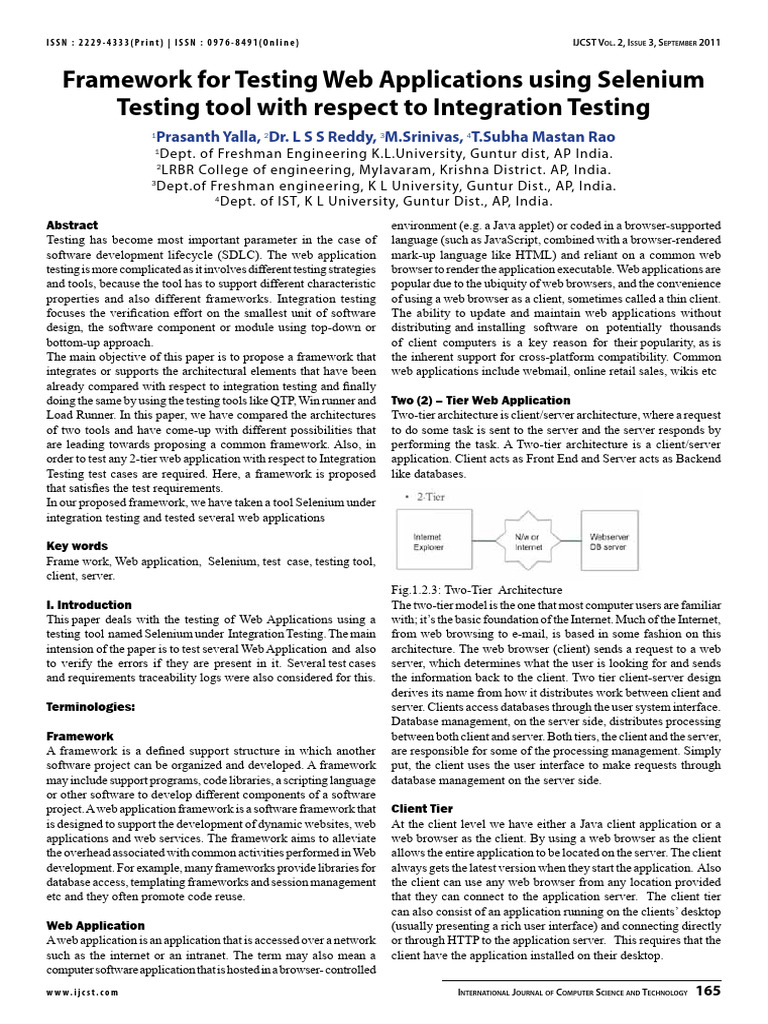 Selenium Framework for Web App Testing | PDF | Selenium (Software ...