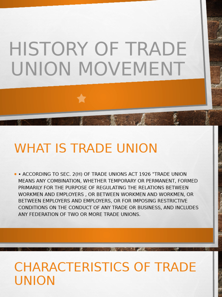 History of Trade Union Movement in India | PDF | Trade Union | Trade