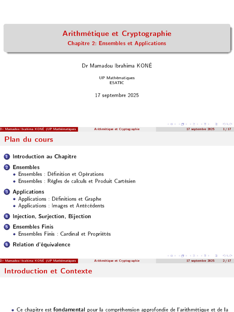 Ensembles et Applications en Cryptographie | PDF | Ensemble ...